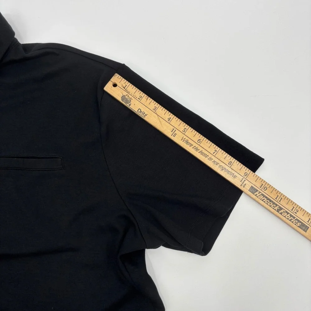 Banana Republic Luxury Touch Performance Polo Shirt Mens XL Tall‎ Black Pocket